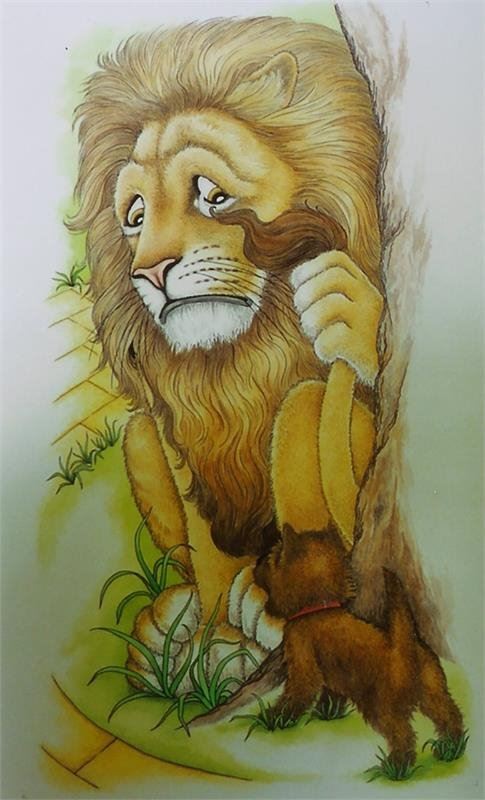 Illustration of the Cowardly Lion
