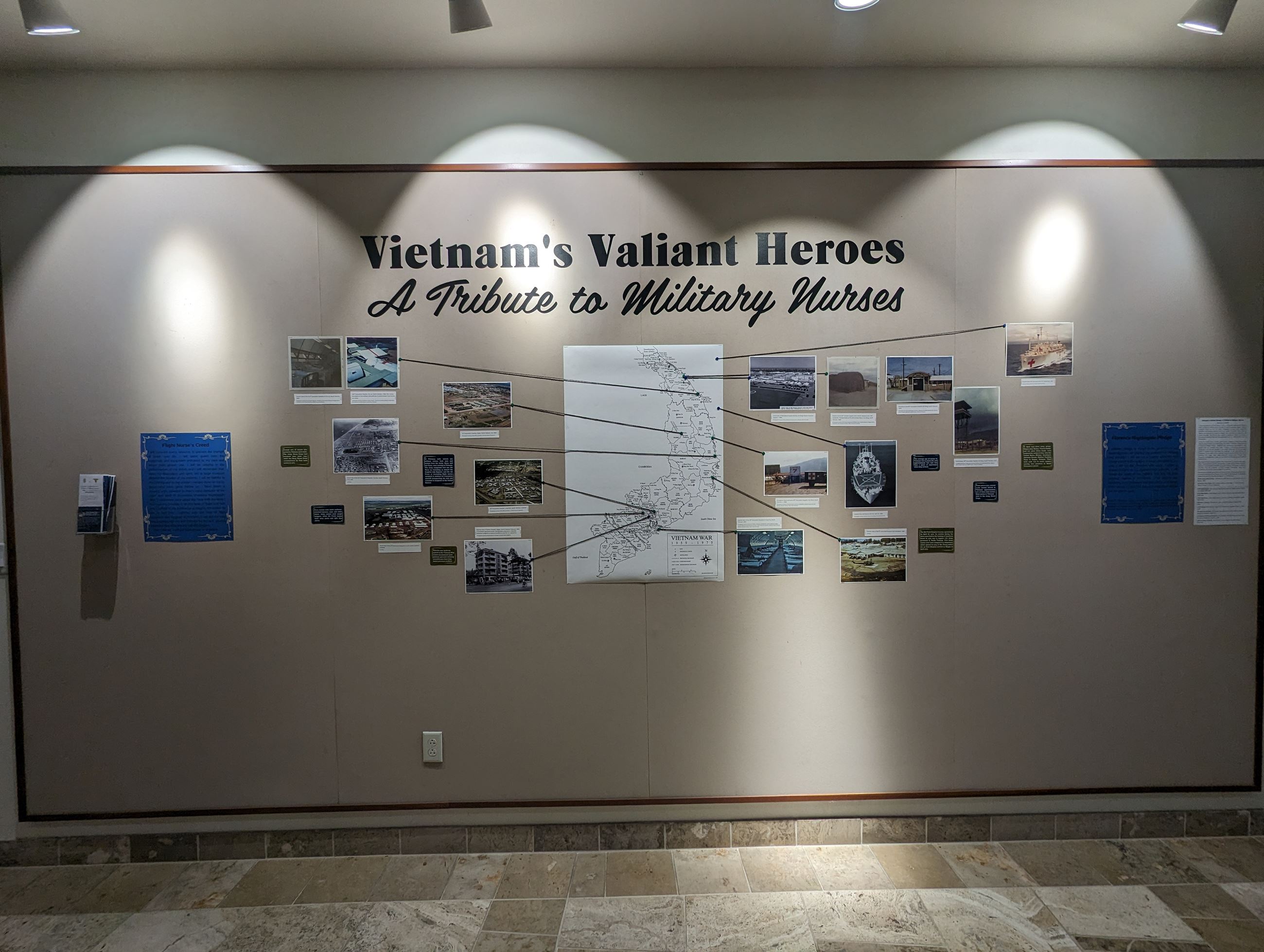 Exhibit wall Map from front